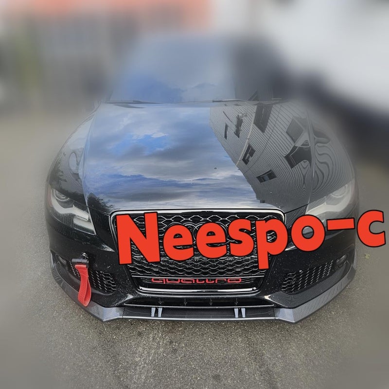 NeespoC Front Bumper Lip Splitter Spoiler Fit for Audi S5/ A5 S-Line/ A5 B8 B8.5 2008-2017 + S4/ A4 S-Line/ A4 B8 B8.5 2008-2016, Carbon Fiber Style Coating 3pcs Accessories Air Chin Body Kit - Image 4